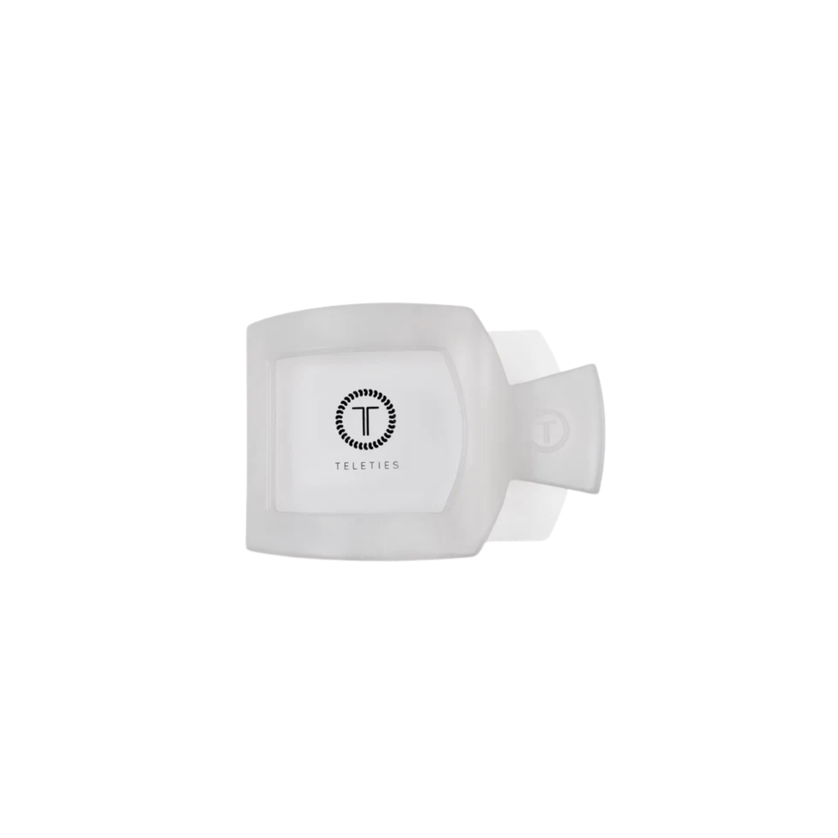 Teleties Coconut White Flat Square Hair Clip