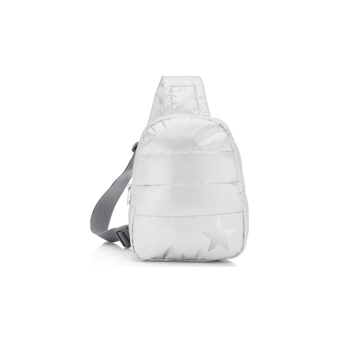 Hi Love Crossbody Backpack Shimmer White