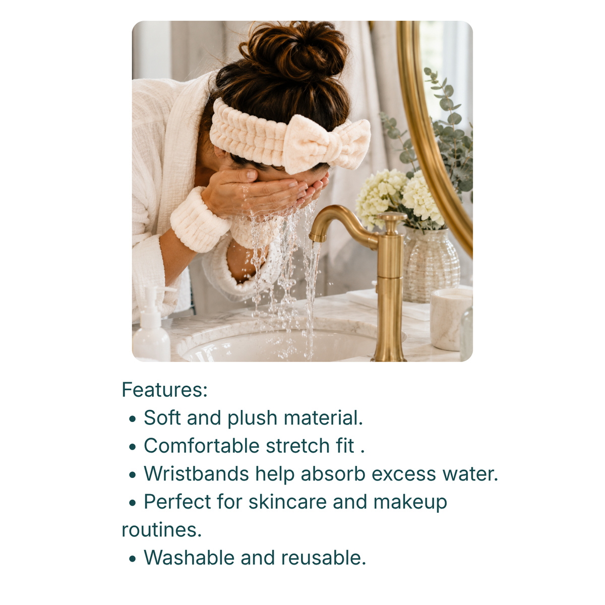 Spa Duo Headband & Wristband Set