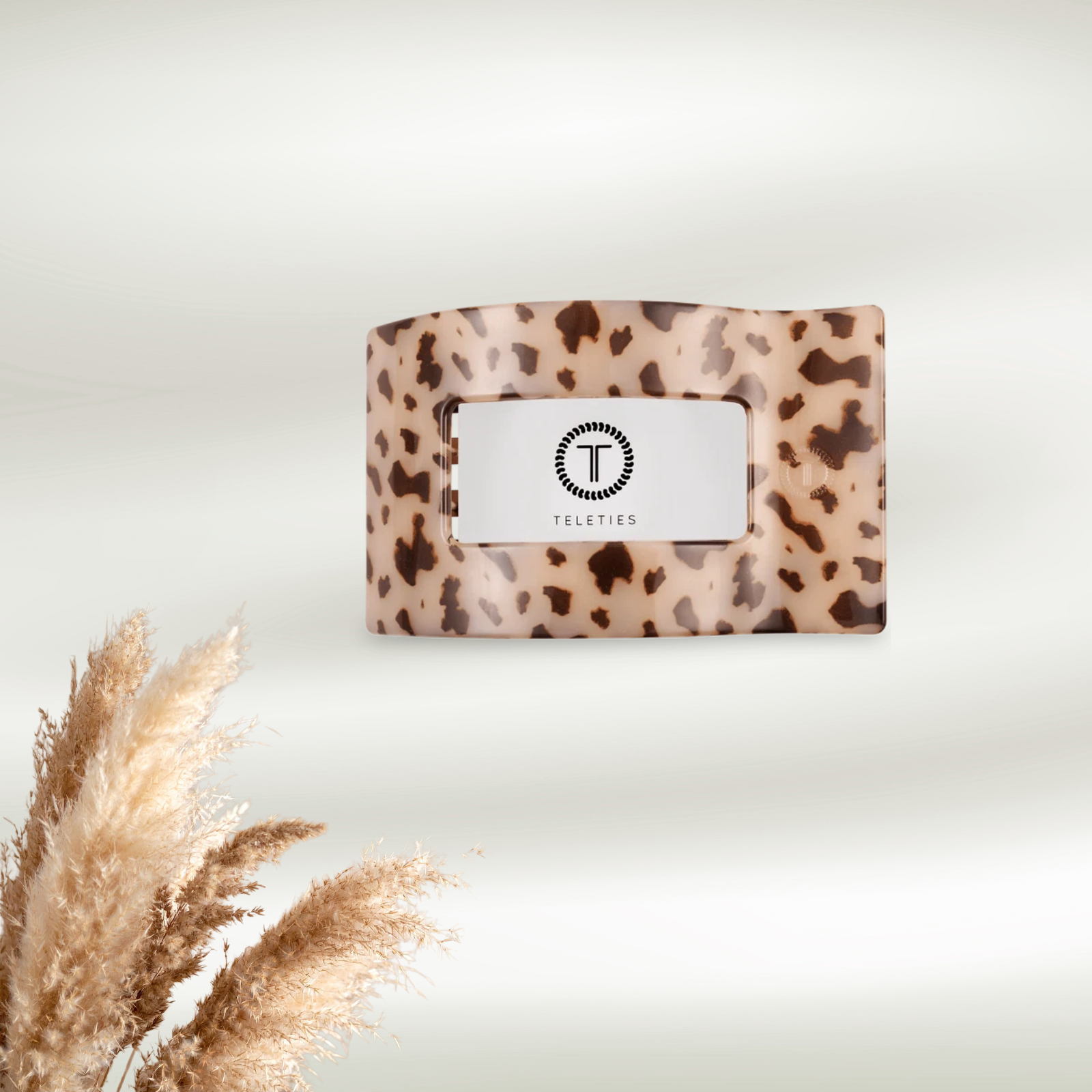 Teleties Blonde Tortoise Flat Rectangle Hair Clip
