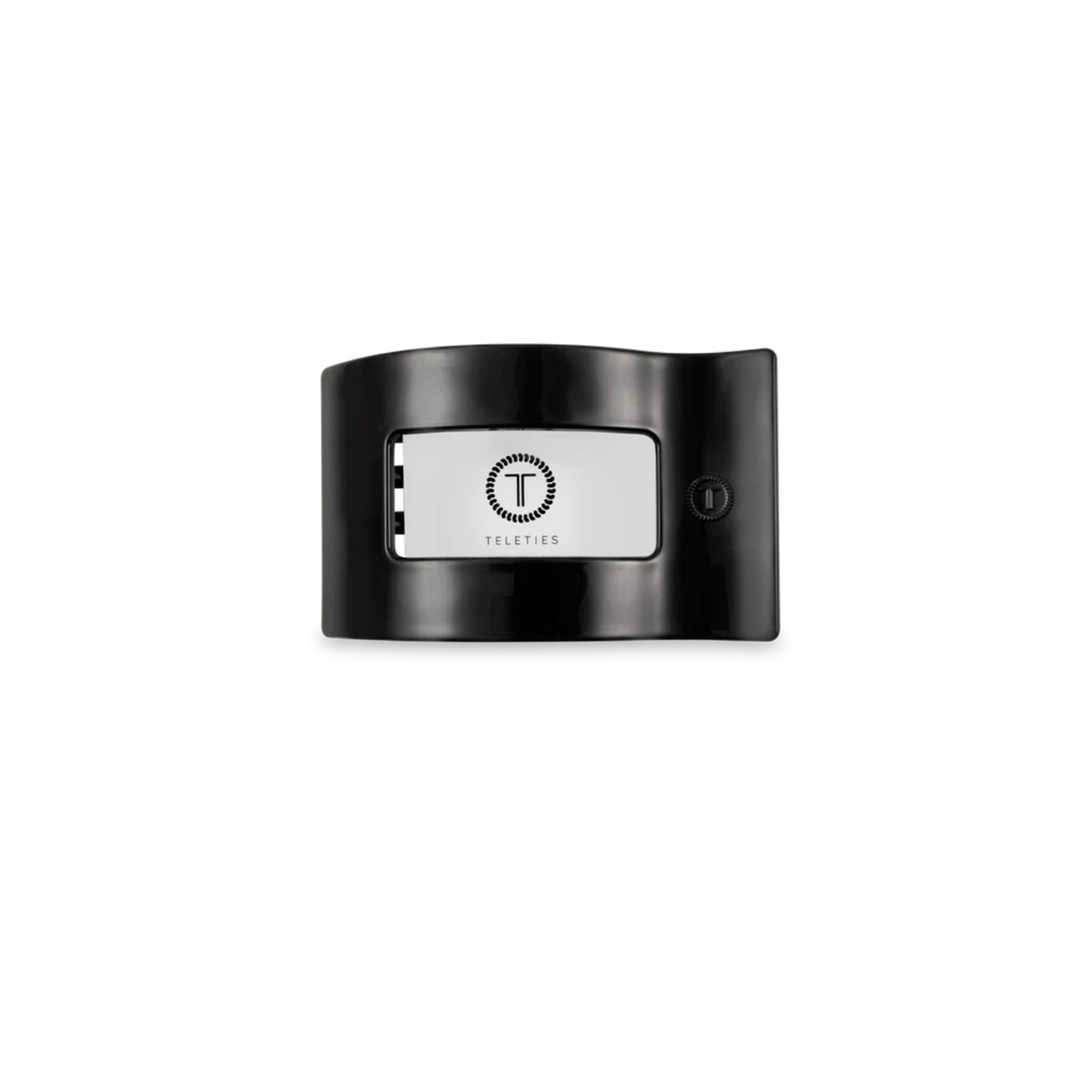 Teleties Jet Black Flat Rectangle Hair Clip