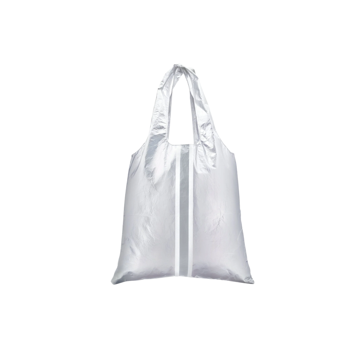 Hi Love Carryall Metallic Silver with Triple Line
