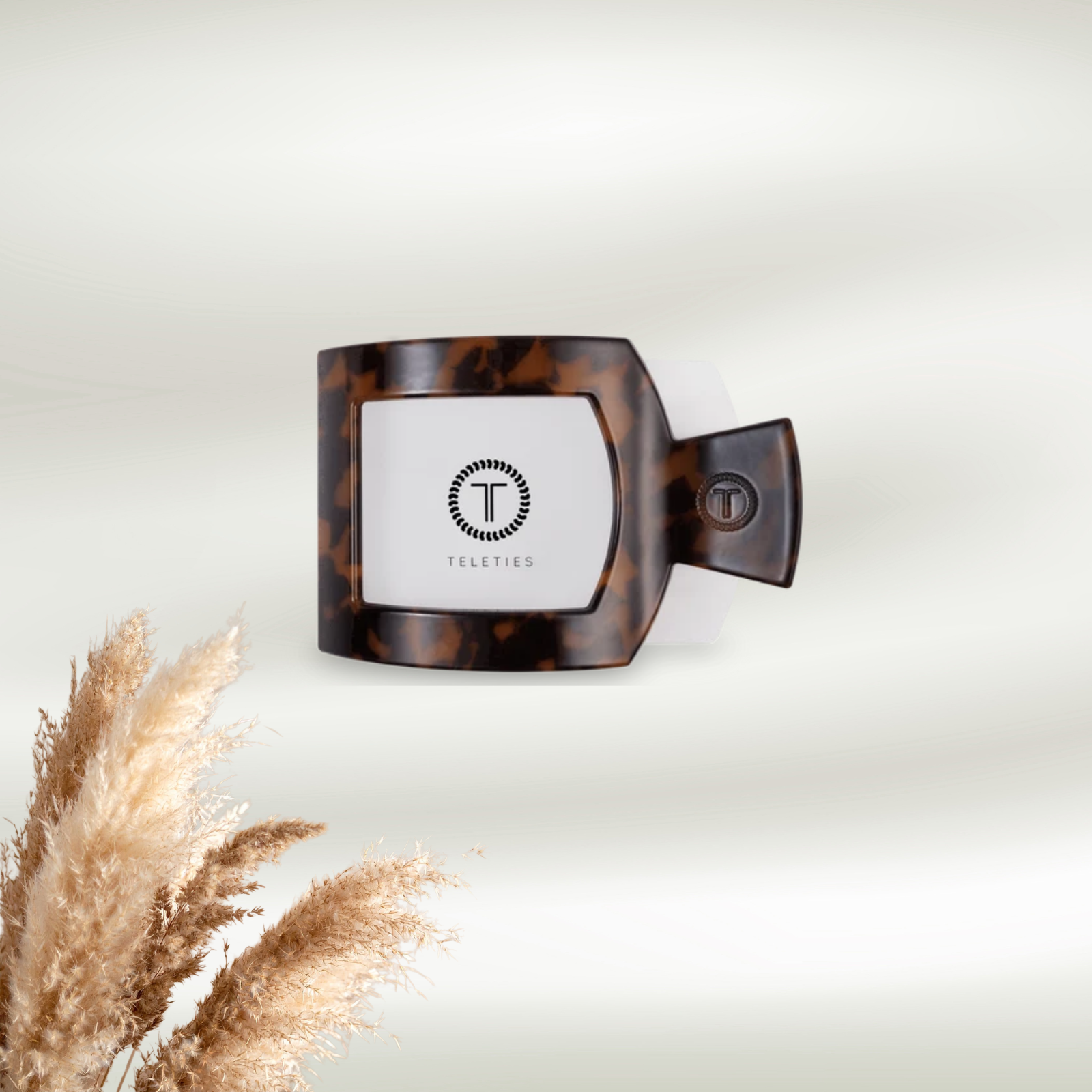 Teleties Tortoise Flat Square Hair Clip