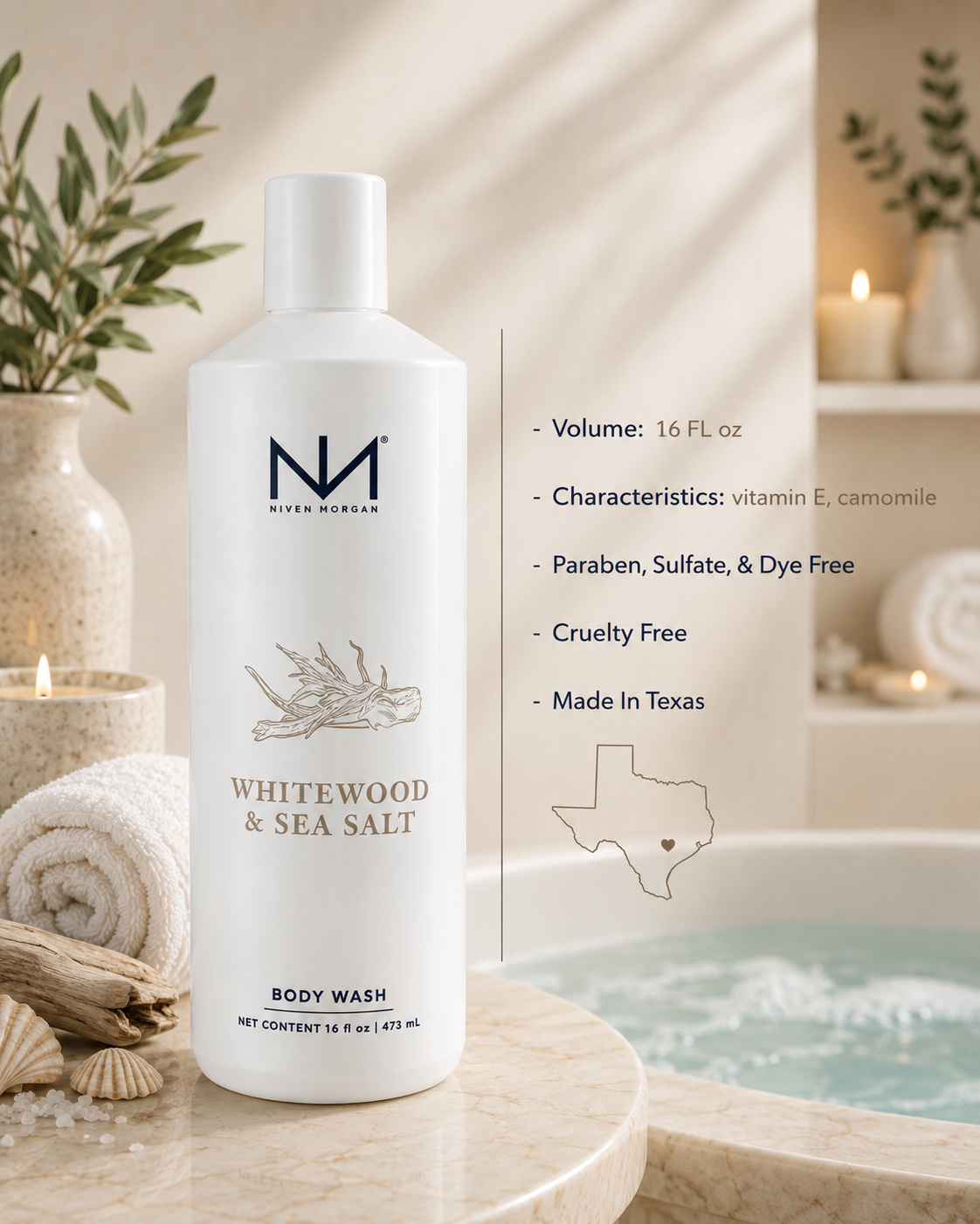 NIVEN MORGAN_whitewood & sea salt body wash
