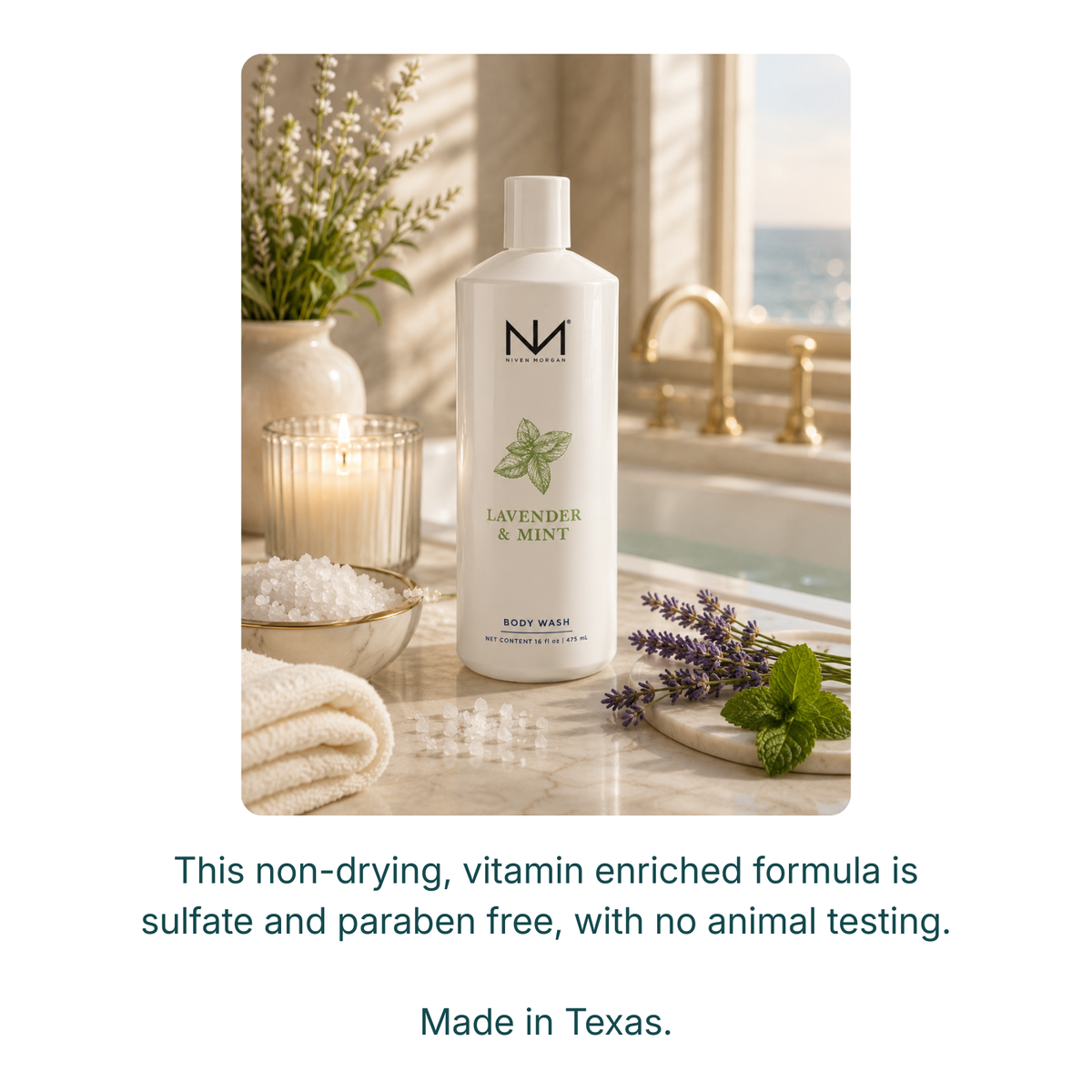 NIVEN MORGAN_lavender & mint body wash