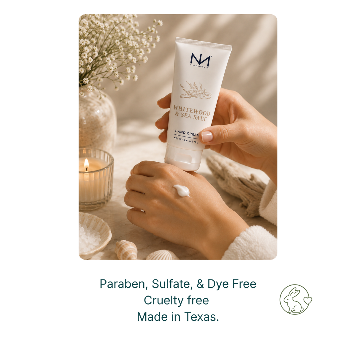 NIVEN MORGAN_whitewood & sea salt travel hand cream