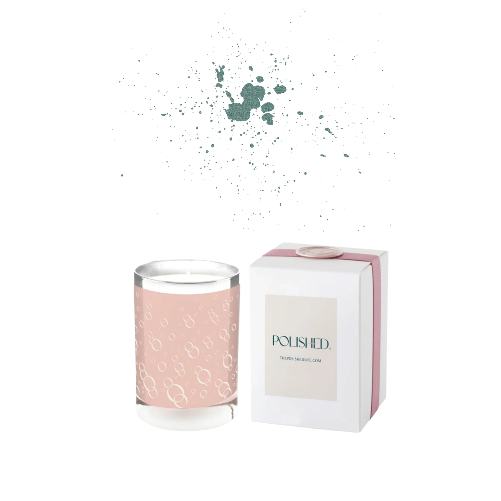 POLISHED Green tea & peony candle