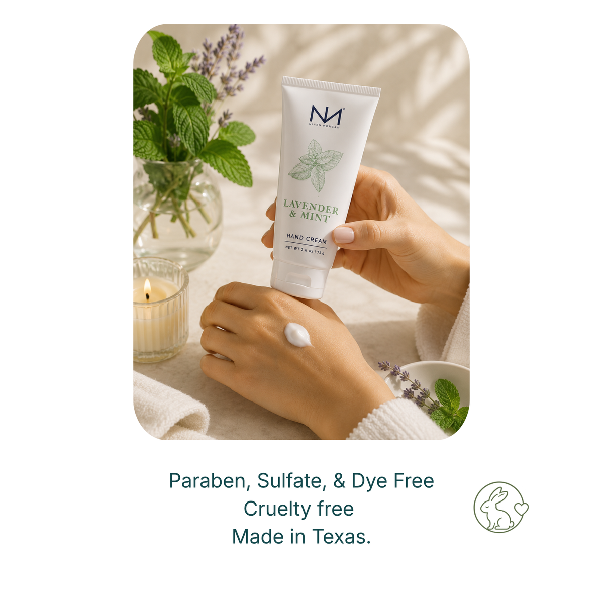 NIVEN MORGAN_lavender & mint travel hand cream