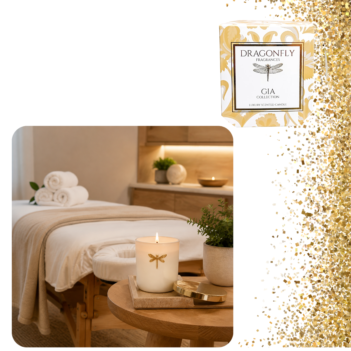 Dragonfly_Gia Matte White - Gold