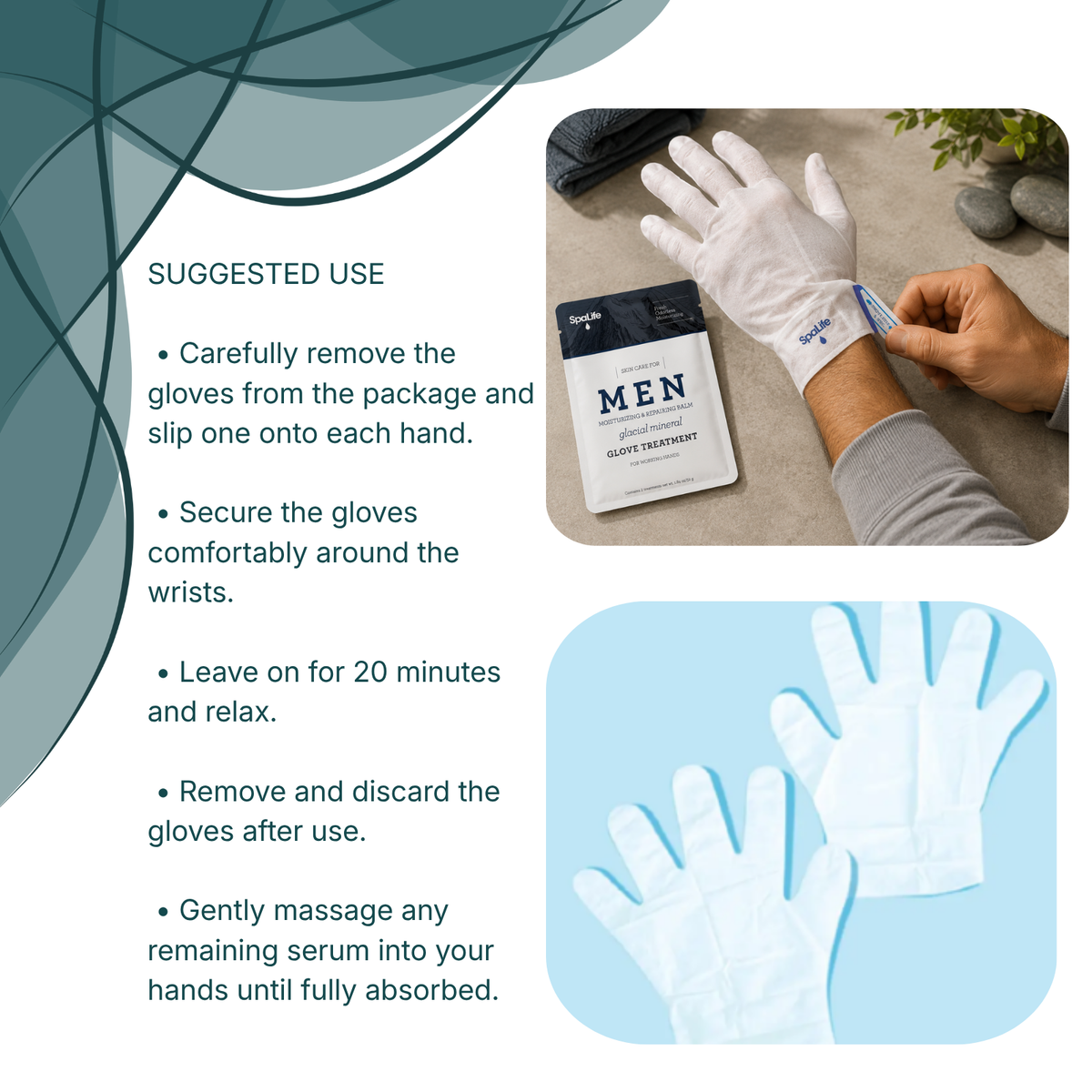Men's Glacial Mineral Moisturizing Hand Glove