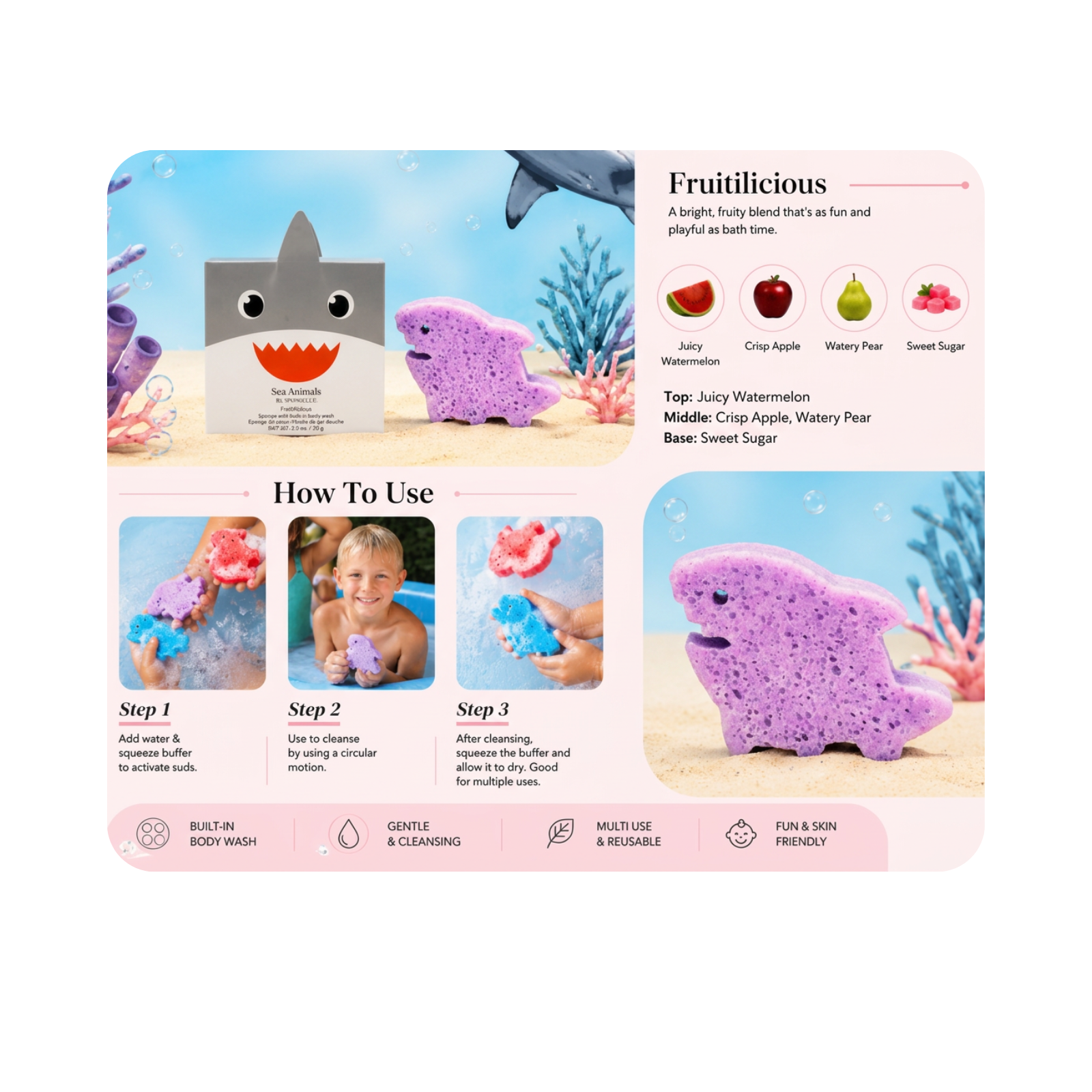 Spongelle Sammy Shark