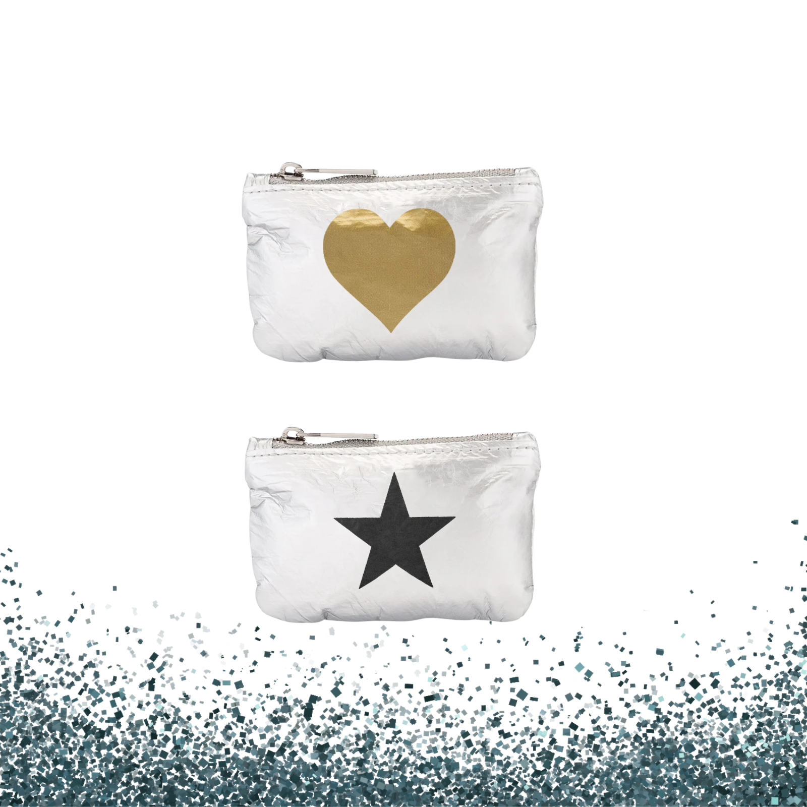 HI Love Set of 2 Gift Card Packs  Gold Heart & Black Star