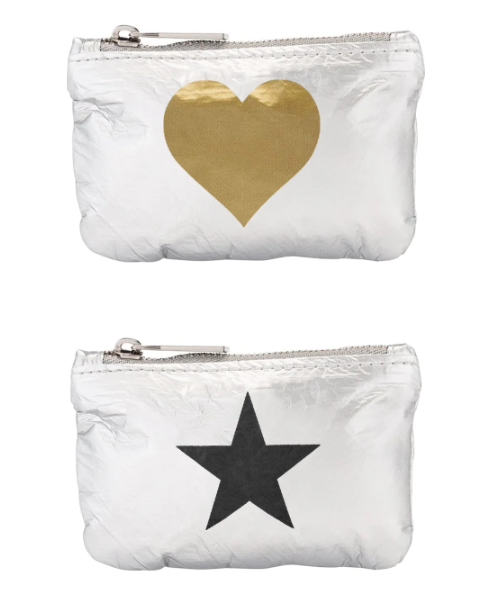 HI Love Set of 2 Gift Card Packs  Gold Heart & Black Star