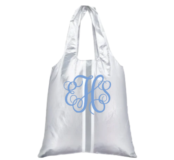 Hi Love Carryall Metallic Silver with Triple Line
