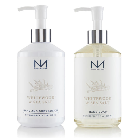 NIVEN MORGAN_whitewood & sea salt soap & lotion set